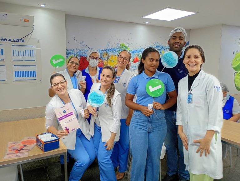 SCIH reforça tema da campanha mundial de Higiene das Mãos com ação interativa