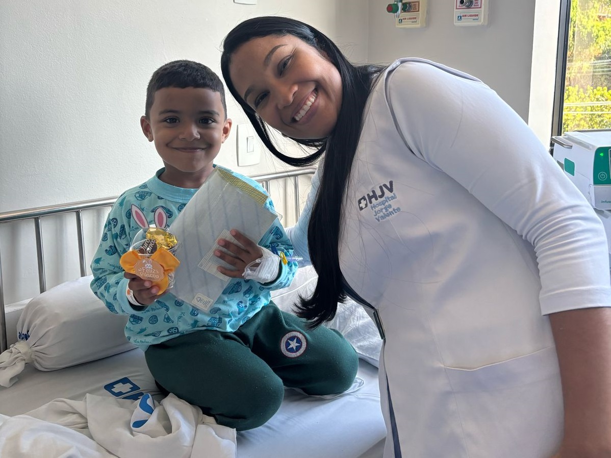 Páscoa de Sorrisos na Pediatria do Hospital Jorge Valente!