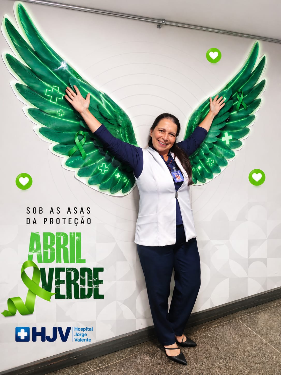 Abril Verde no HJV mobiliza colaboradores em ação de conscientização e cuidado