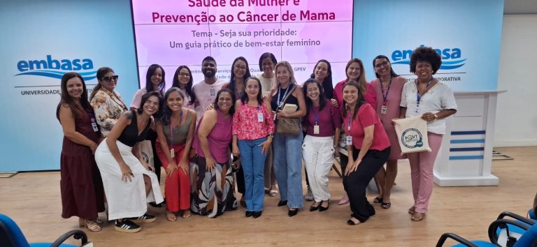 Hospital Jorge Valente promove ação educativa do Outubro Rosa para colaboradores da Embasa
